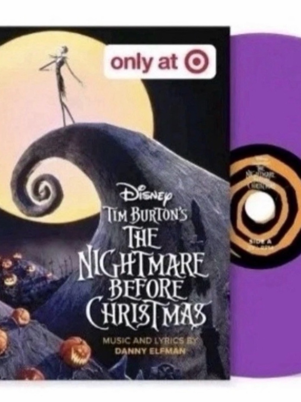 Disney The Nightmare Before Christmas Purple Tiny Vinyl Record Target exclusive